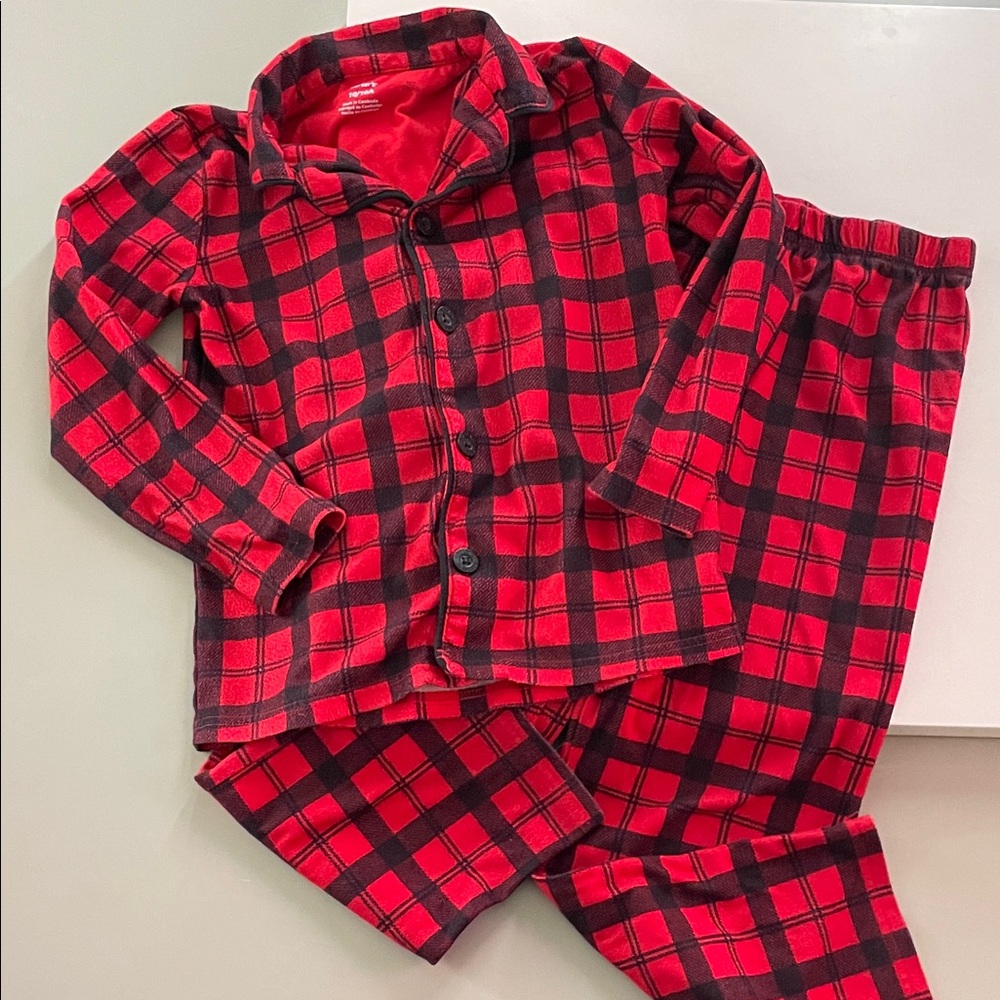 🔥 3/$25 - Plaid Red and Black Kids Pajamas